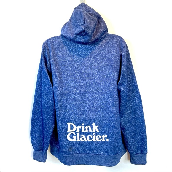 Bella Canvas Other - Glacier Distilling Company Zip Up Hoodie Adult XL Blue Speckled